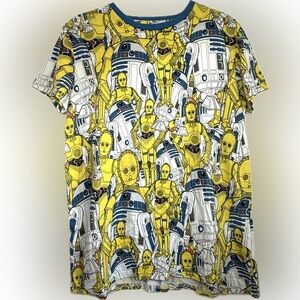 Cakeworthy X Star Wars Droid AOP Adult T-Shirt Size Large